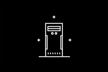 Geometric computer illustration. in flat style design. Vector flat icon.	
