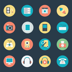 Pack of Technology Electronics Flat Icons 

