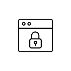 Secured Web icon design with white background stock illustration