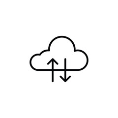 Cloud Data icon design with white background stock illustration