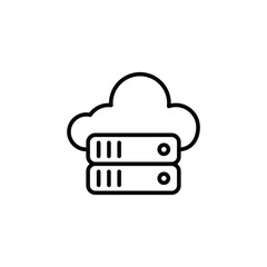 Fototapeta premium Cloud Server icon design with white background stock illustration