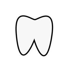 Teeth flat icon. outline symbol.
