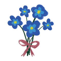 Flower cute vintage hand draw valentines .png