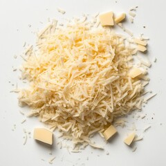 a hi-res illustration of a small pile of shredded cheese