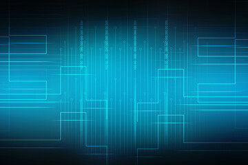 2d illustration Abstract futuristic electronic circuit technology background
