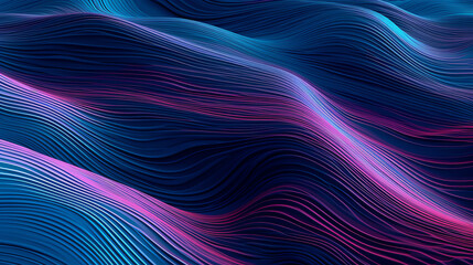 blue abstract wavy of pink and purple. generative AI
