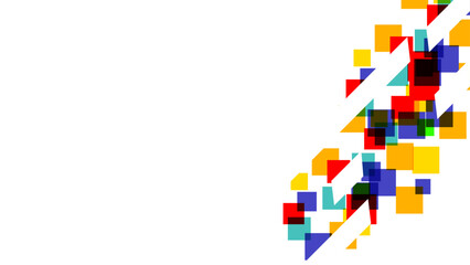 Colorful vector rectangular background. Geometric in white background
