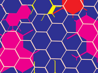 Luxurious abstract design, colorful. Hexagon ornament, Modern Exclusive Design. Creative elegant design for your art projects.