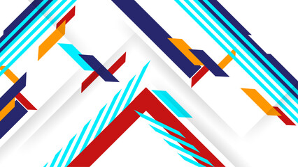 Modern blue red white geometric background