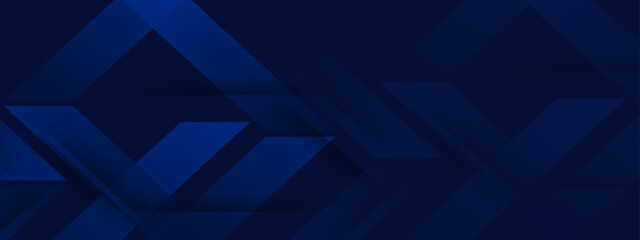 Obraz premium Abstract banner design with blue geometric background