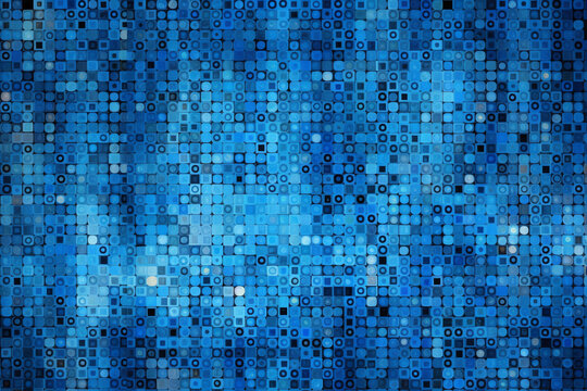 abstract blue and dark black spots wallpaper. generative AI © dataimasu
