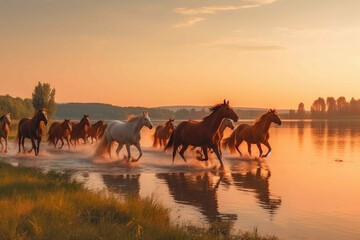 Running wild horses. Generative AI