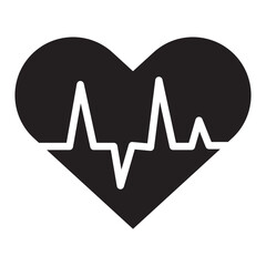 Heart rate love monitor icon