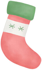 Christmas watercolor hand-drawing PNG.