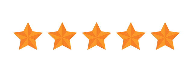 Obraz premium five star Icon. Star icons for use in ratings, customer feedback, and product ratings. Star icon for apps and websites
