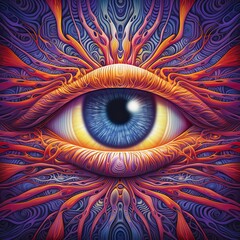 psychedelic Eye Generative AI artwork