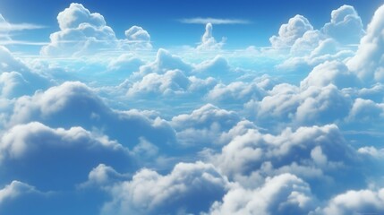 Naklejka na ściany i meble Blue Sky with Clouds Texture. Generative ai