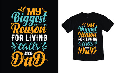 Vector Father's day typography t shirt design, Father's day quotes tshirt design, Best dad ever t shirt template, Happy father's day,Papa Father's quote lettering with black background,dad

