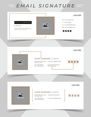 Email signature template design for any business with elegant, minimal, simple white style.