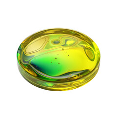 Green and yellow gradient geometric shape