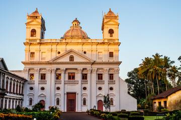 Exterior of the Church of St. Cajetan in Old Goa, Goa Velha, Goa, India, Asia