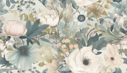 Modern abstract flowers collage pattern. Bright contemporary print. Fashionable template for design © Eli Berr