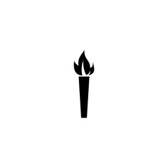  Simple torch icon isolated on white background 