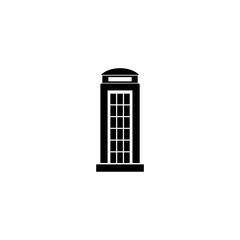 Telephone booth icon  isolated on white background.