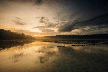 beautiful sunset over water