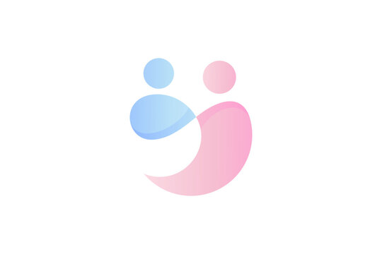 family love care simple logo design