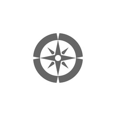 Compass icon. Navigation symbol isolated on transparent background