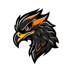Eagle head talisman. Terrible eagle, formidable talisman for the team. Eagle head logo, hawk
