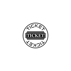  Ticket circle icon  isolated on white background. 