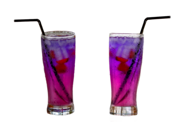 Herbal drink from the purple asian pigeonwing flower