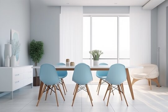 interior background modern floor wood luxury room dining wooden empty. Generative AI.