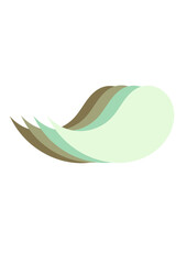 illustration of an abstract green layer wave vector icon
