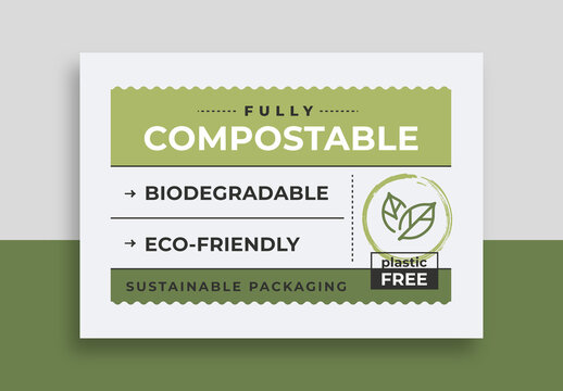 Compostable Label Layout for Package