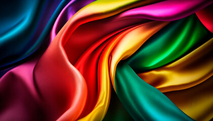 Obraz premium Silk fabric background texture. Generative AI,