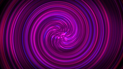 Illustration of neon circle, neon lights. Glow circles with the center of a dark empty scene. Abstract background. Night view.