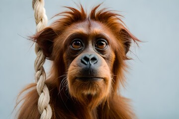 Monkey baby orangutan, Generative AI