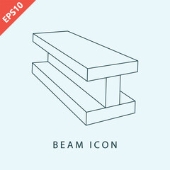 beam construction icon design vector flat isolated illustration