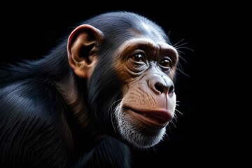 Young Chimpanzee Monkey, Generative AI