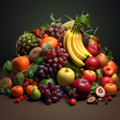 Naklejka na ściany i meble National Fresh Fruit and Vegetables Month. Generative AI
