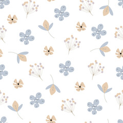 Seamless pattern with flowers. Vector illustration,background for fabric, wallpaper, gift wrapping, packaging