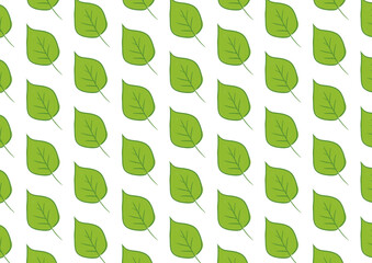 seamless pattern with green leaves, green leave repeat pattern on white background, green leave replete image, design for fabric printing