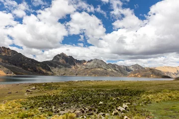 Brushed aluminium prints Alpamayo Beautiful views walking through the mountains and lagoons of Huanza, Lima Peru