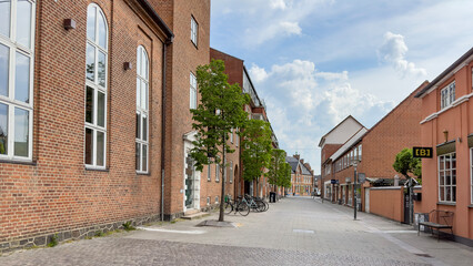 Walking in the streets of Silkeborg, Denmark