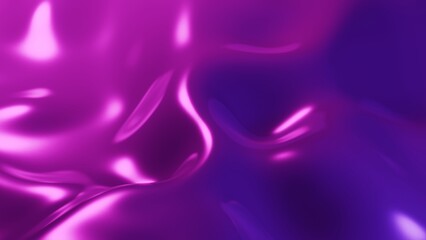 Abstract background with magic neon liquid hypnotic lines and waves. Fluid flow deformation wallpaper. Curved shapes purple swirl animation. Seamless loop animation. 4k 3d illustration