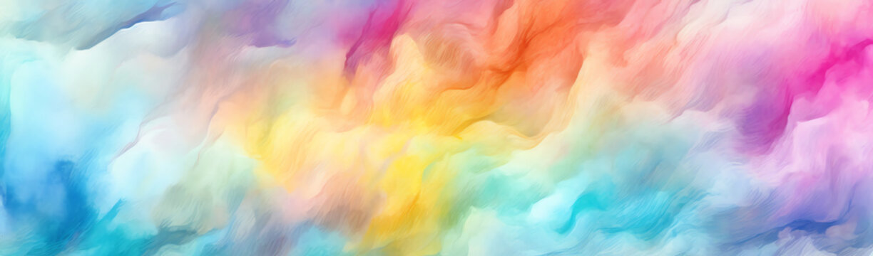 rainbow colored abstract cloud. generative AI