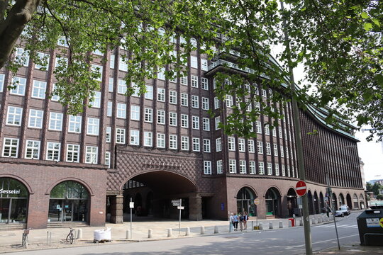 The historic Chilehaus in Hamburg downtown